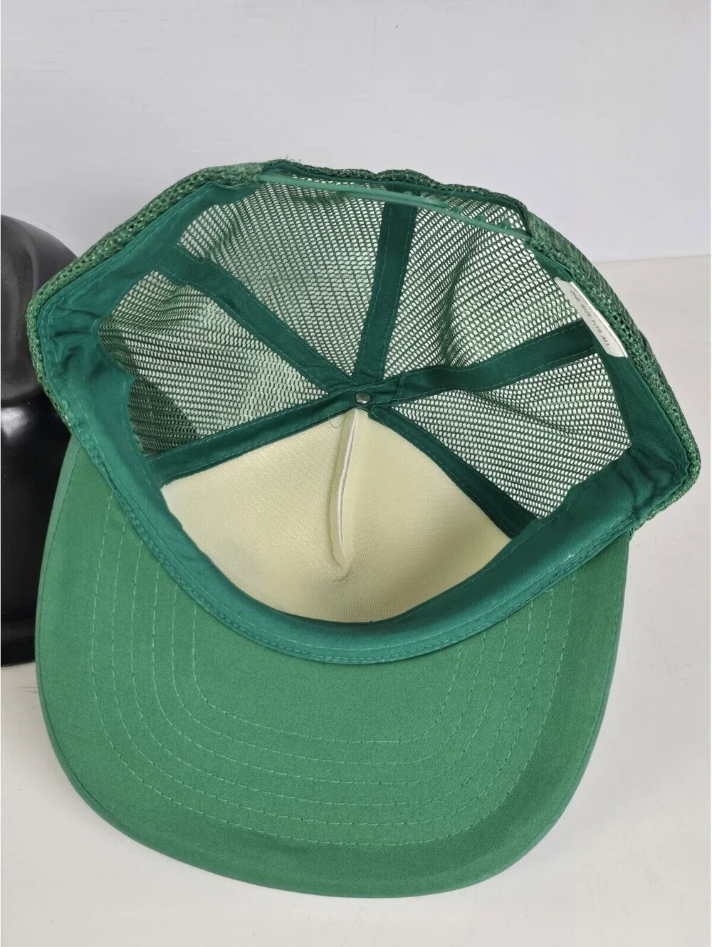 Schaedler Yesco Distribution Vintage Trucker Hat Cap Snapback Green White Logo